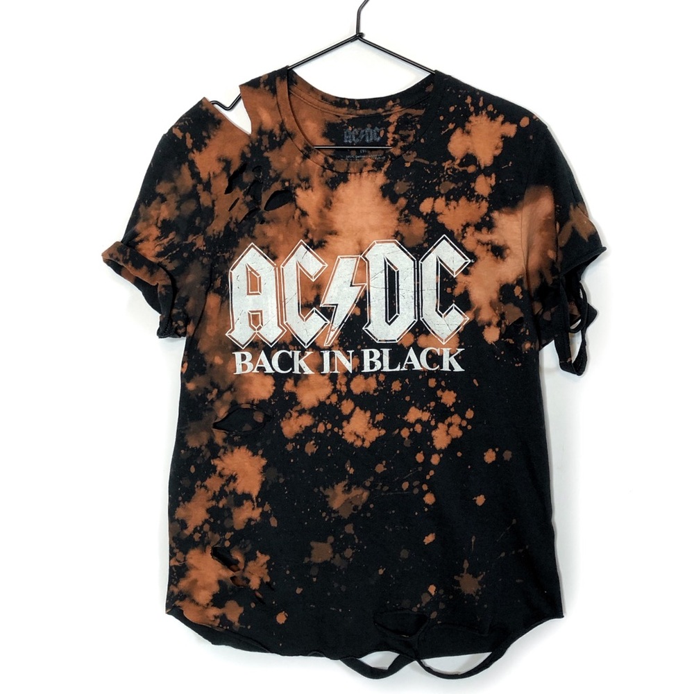Distressed AC/DC Band Tee